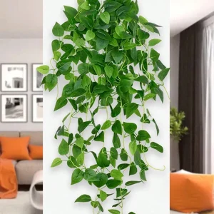 1pc, Artificial Plant Wall Decor, Fake Hanging Plants, Greenery Faux Fake Ivy Decor, For Home Decor Indoor Outdoor Wall Room Patio Office Table Shelf, Room Decoration, Aesthetic Room Decor, Garden Decor, Home Decoration Green
