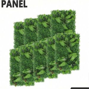 3/6/9pcs Artificial Plant Wall Encryption Lawn Artificial Green Wall Plastic False Background Wall Decoration Colored Peanut Lawn Wall Multicolor