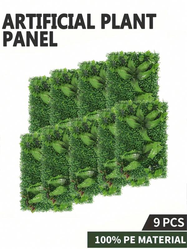 3/6/9pcs Artificial Plant Wall Encryption Lawn Artificial Green Wall Plastic False Background Wall Decoration Colored Peanut Lawn Wall Multicolor