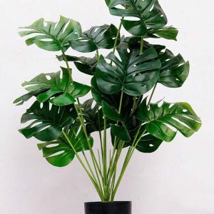 1pc Large Artificial Floor Plants Perfect For Home And Office Decor - Realistic Faux Greenery Effortless Beauty Indoor Tall Faux Plants With No Flower Pots Required Green