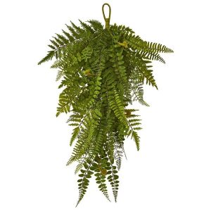 28" Fern Artificial Teardrop (Set Of 2) Green