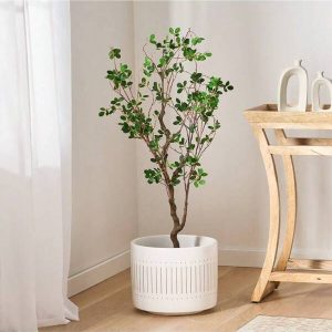 120cm Simulation Milan Leaf Potted Plant: A Green Work Of Art With Exquisite Design That Infuses Natural Vitality Into The Indoor Space Green
