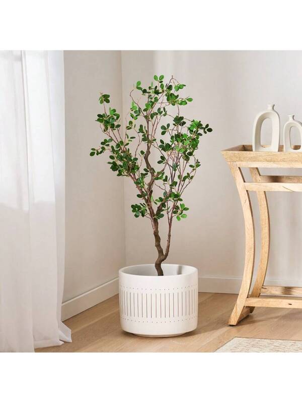 120cm Simulation Milan Leaf Potted Plant: A Green Work Of Art With Exquisite Design That Infuses Natural Vitality Into The Indoor Space Green