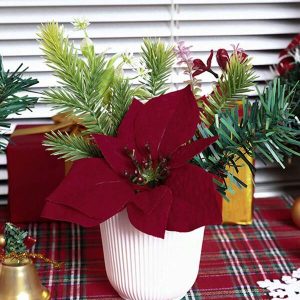 1pc Simulation Christmas Tree Potted Christmas Indoor And Outdoor Home Decoration Mini Suitable For Window Desk Dormitory Living Room Desktop Exquisite Decoration Holiday Party New Year Gift Multicolor